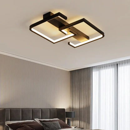Plafonnier Géométrique Minimaliste Noir