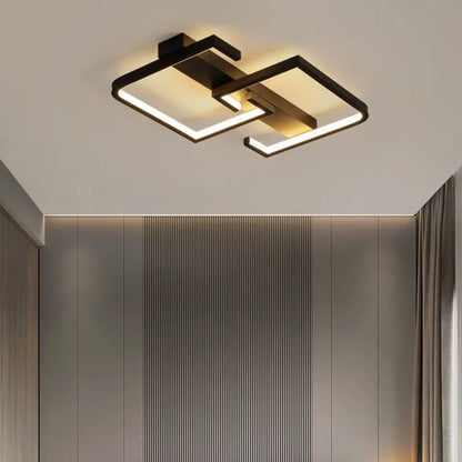 Plafonnier Géométrique Minimaliste Noir