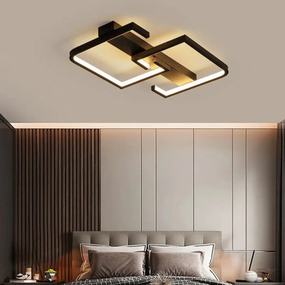 Plafonnier Géométrique Minimaliste Noir