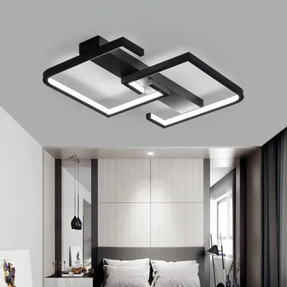 Plafonnier Géométrique Minimaliste Noir