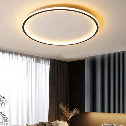 Plafonnier LED Cercle Doré Moderne