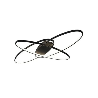 Plafonnier LED Design Anneaux Croisés