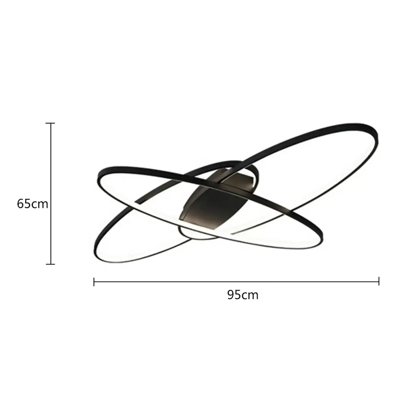 Plafonnier LED Design Anneaux Croisés