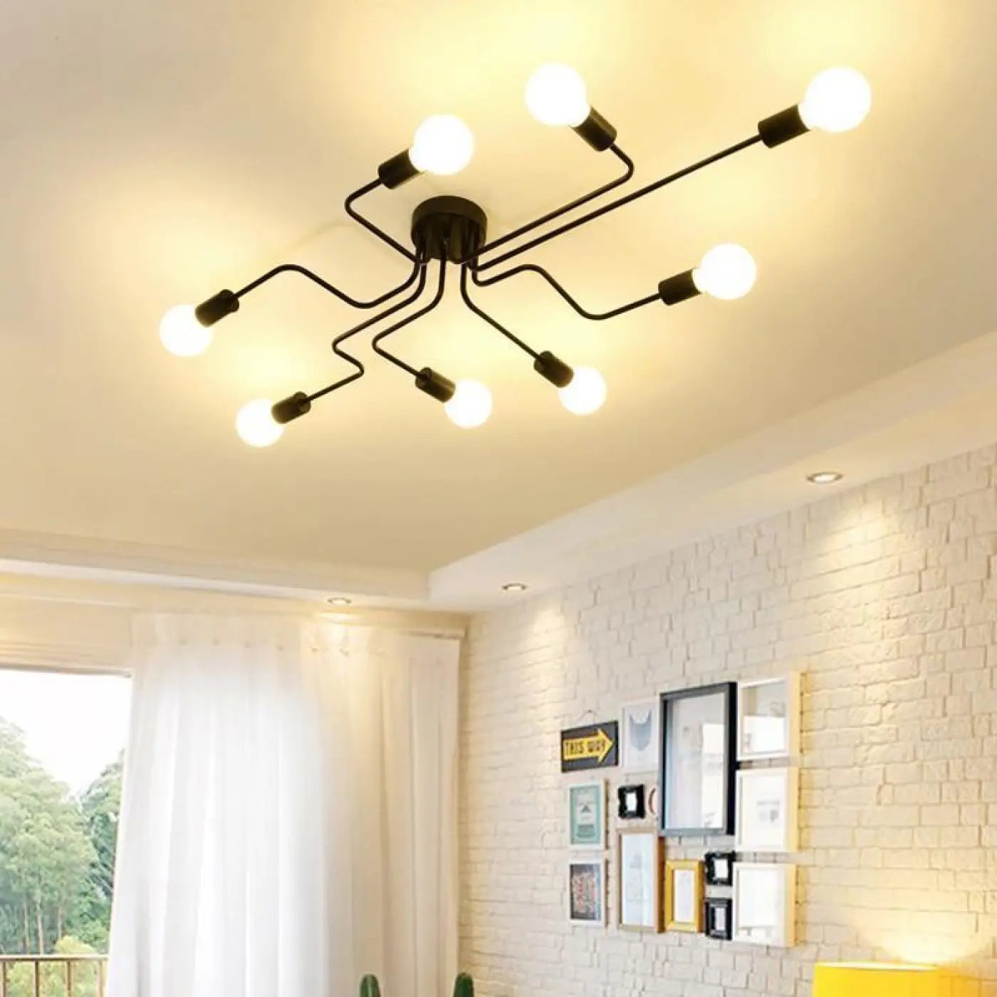 Plafonnier LED Design Noir Moderne