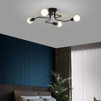 Plafonnier LED Design Noir Moderne