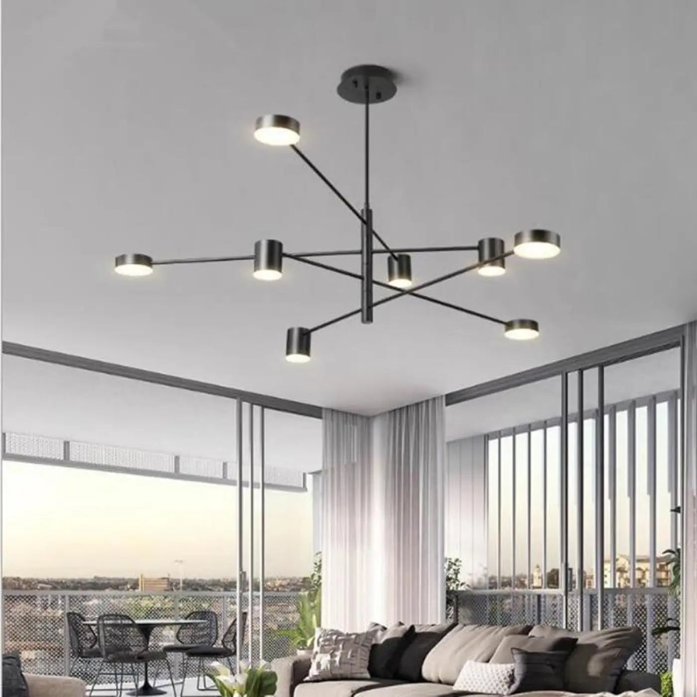 Plafonnier LED Design Noir Moderne