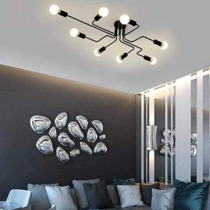 Plafonnier LED Design Noir Moderne
