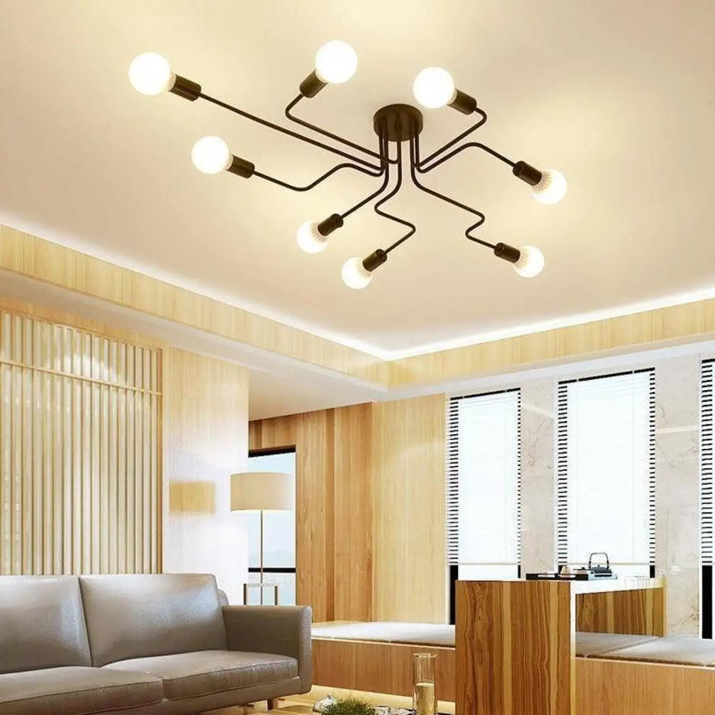 Plafonnier LED Design Noir Moderne
