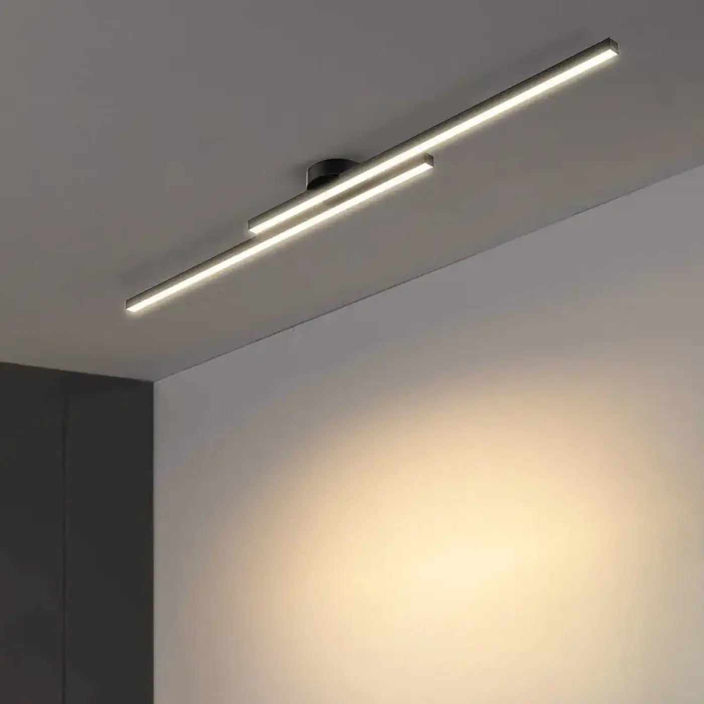 Plafonnier LED Linéaire Noir Orientable Design