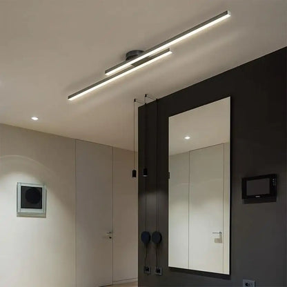 Plafonnier LED Linéaire Noir Orientable Design