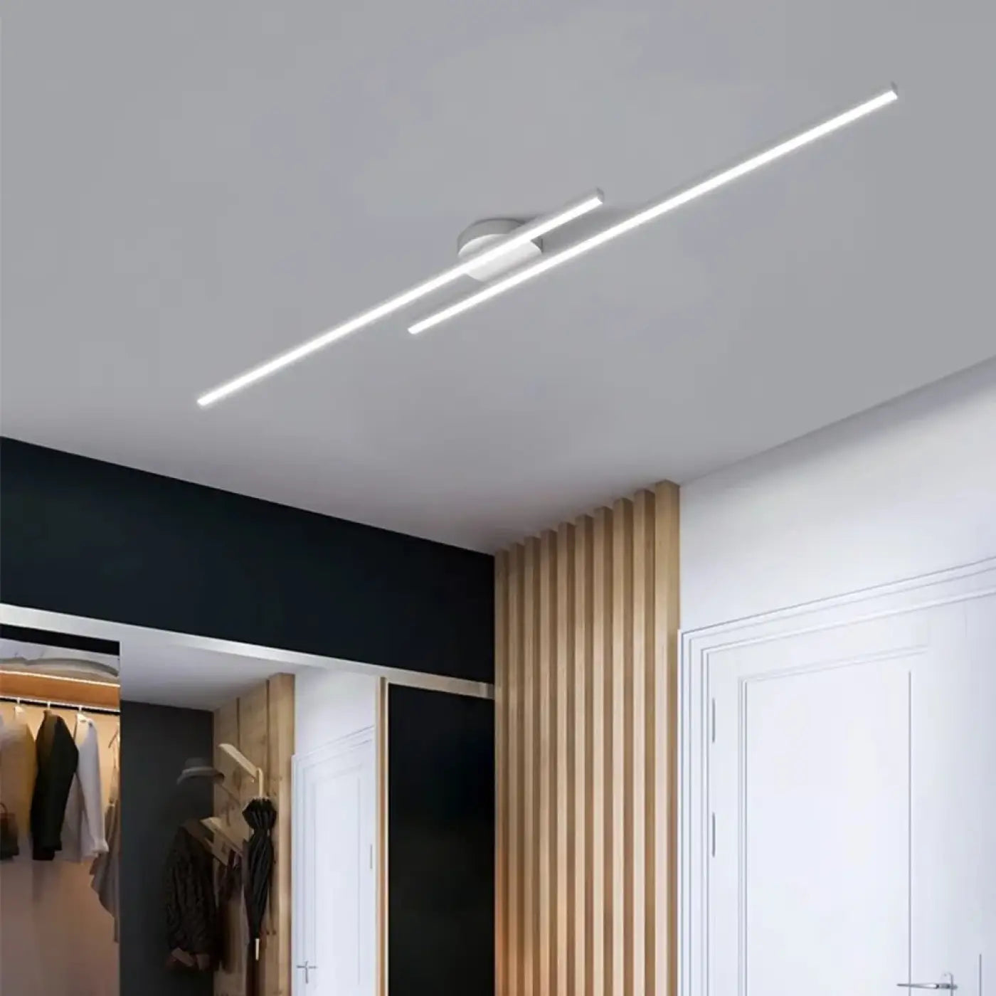 Plafonnier LED Linéaire Noir Orientable Design