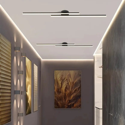 Plafonnier LED Linéaire Noir Orientable Design