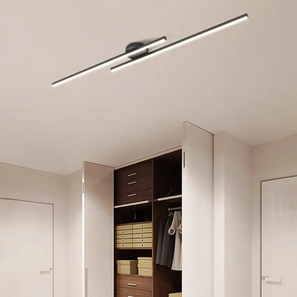 Plafonnier LED Linéaire Noir Orientable Design