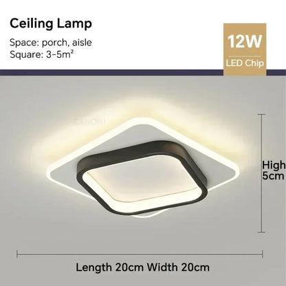 Plafonnier LED Carré Design Aluminium
