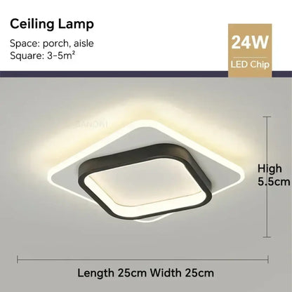Plafonnier LED Carré Design Aluminium