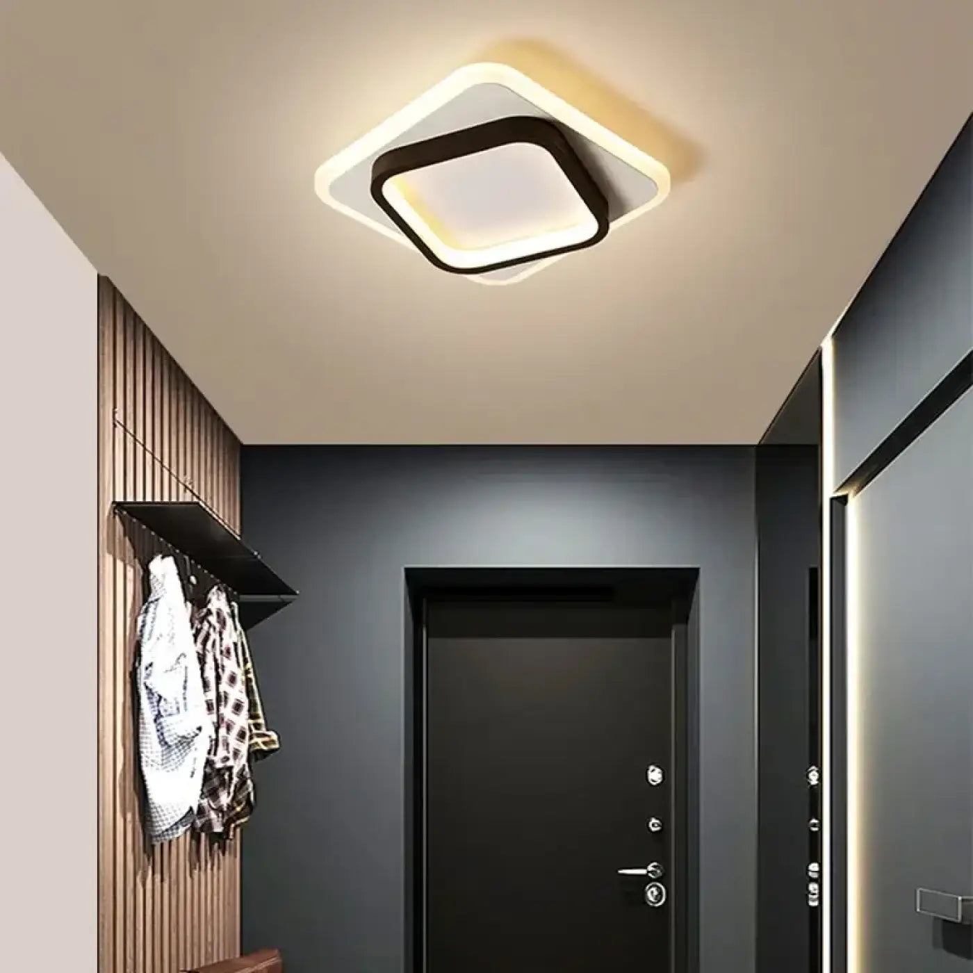 Plafonnier LED Carré Design Aluminium