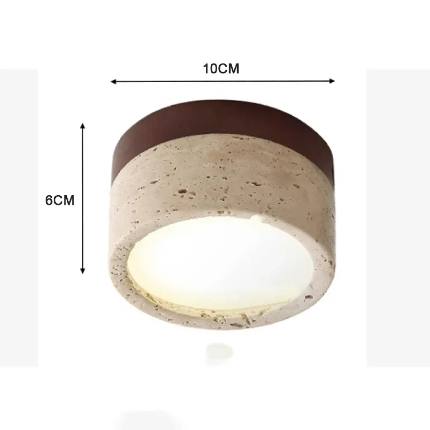 Plafonnier LED Bois & Pierre Naturelle