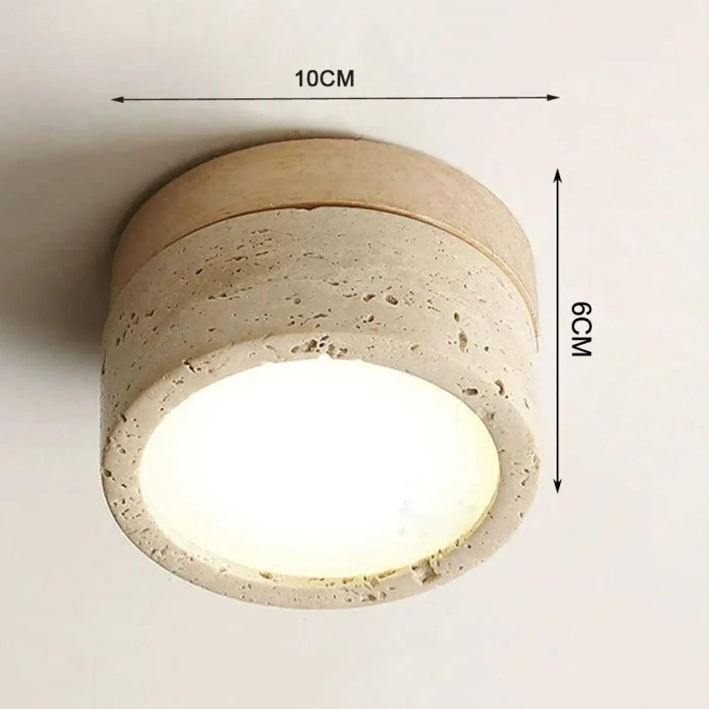 Plafonnier LED Bois & Pierre Naturelle
