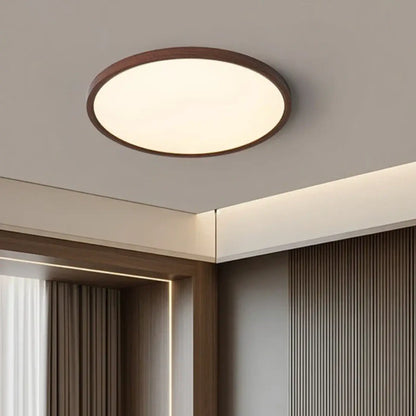 Plafonnier LED Rond Bois : Ambiance Douce & Design Moderne