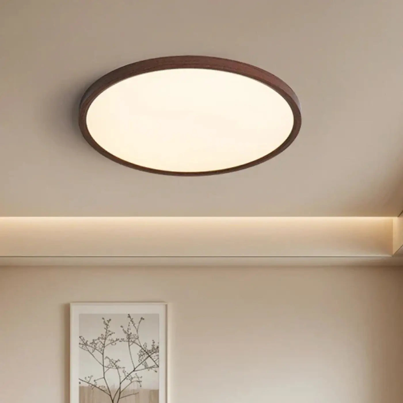 Plafonnier LED Rond Bois : Ambiance Douce & Design Moderne