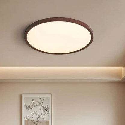 Plafonnier LED Rond Bois : Ambiance Douce & Design Moderne