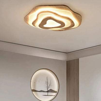 Plafonnier LED Bois Organique Design