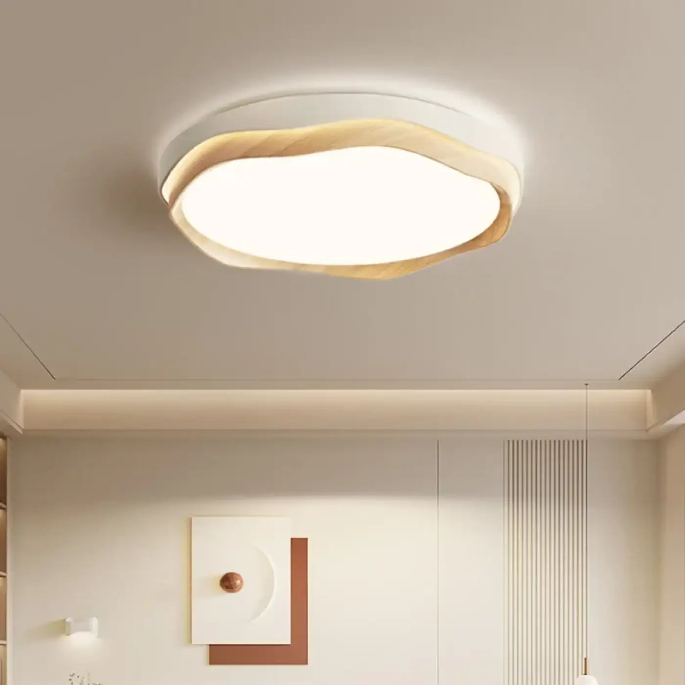 Plafonnier Bois Design Scandinave Rond