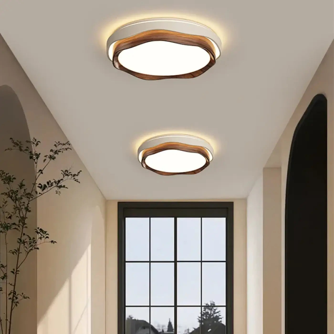 Plafonnier Bois Design Scandinave Rond