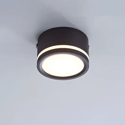 Plafonnier Rond Minimaliste Noir ou Blanc