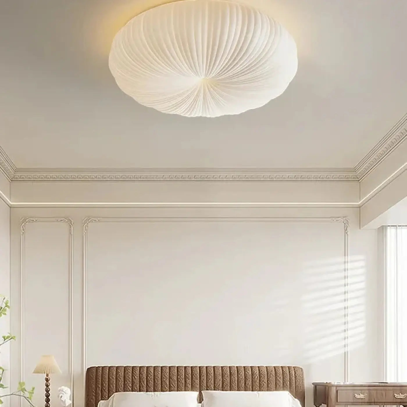 Plafonnier Moderne Verre Blanc Lumineux
