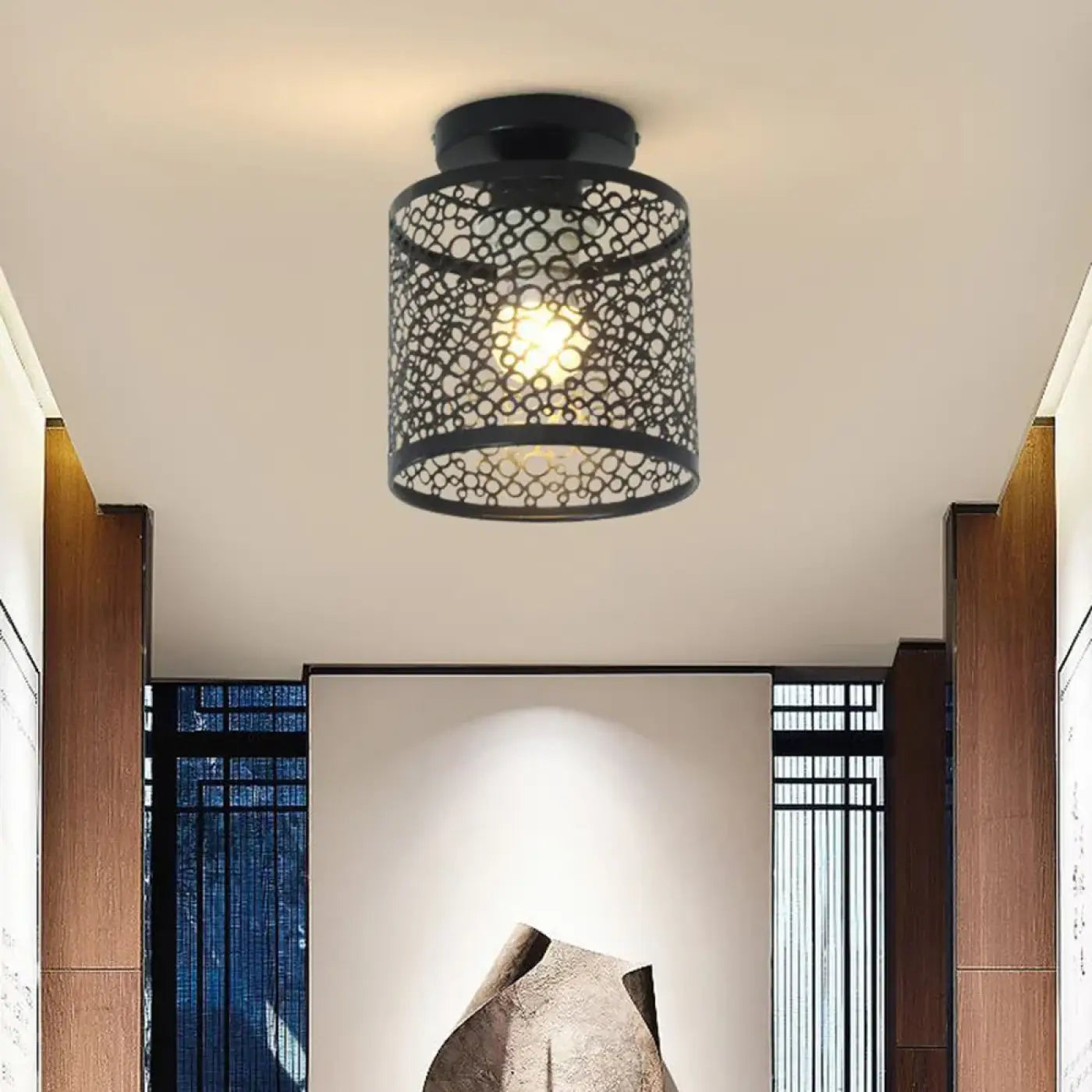 Plafonnier Oriental Noir : Ambiance Marrakchi Chic