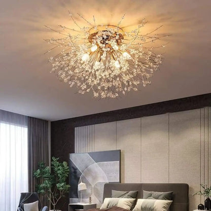 Plafonnier Design Original Métal & Cristal