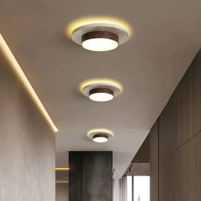 Plafonnier Bois Rond Style Nordique Moderne