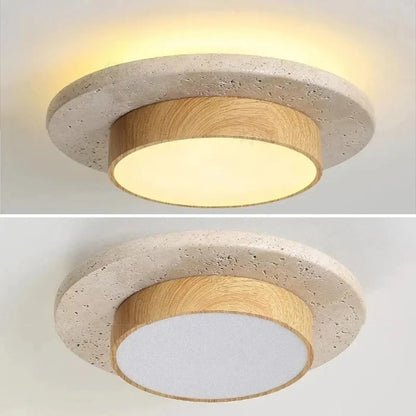 Plafonnier Bois Rond Style Nordique Moderne