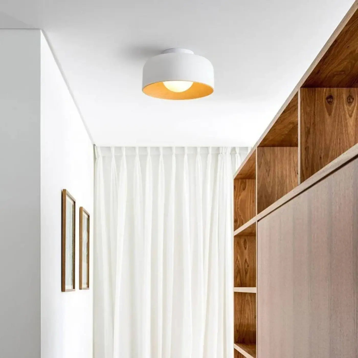 Plafonnier Rond Bois Design Moderne