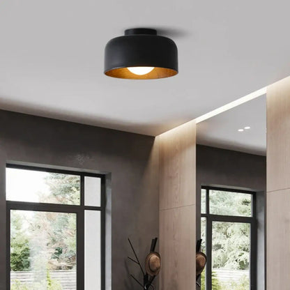Plafonnier Rond Bois Design Moderne
