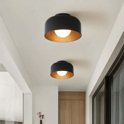 Plafonnier Rond Bois Design Moderne