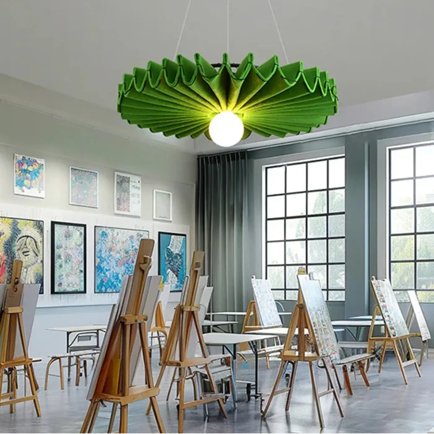Suspension Fleur Acoustique Design PET Recyclé