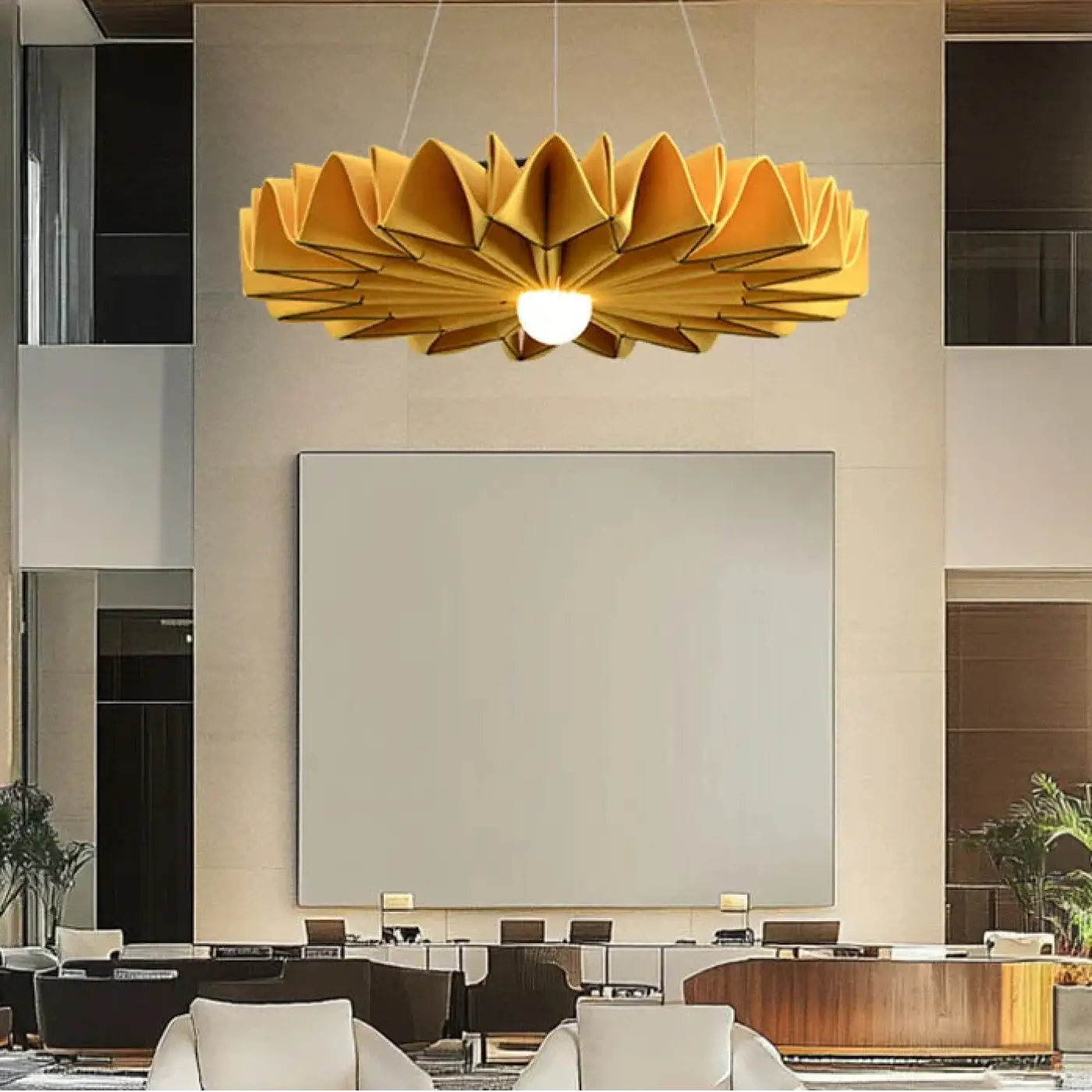 Suspension Fleur Acoustique Design PET Recyclé