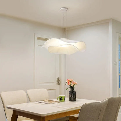 Suspension Design Ondulée Blanc Acrylique LED