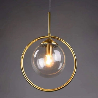 Suspension Boule Verre Fumé Design Lumineux
