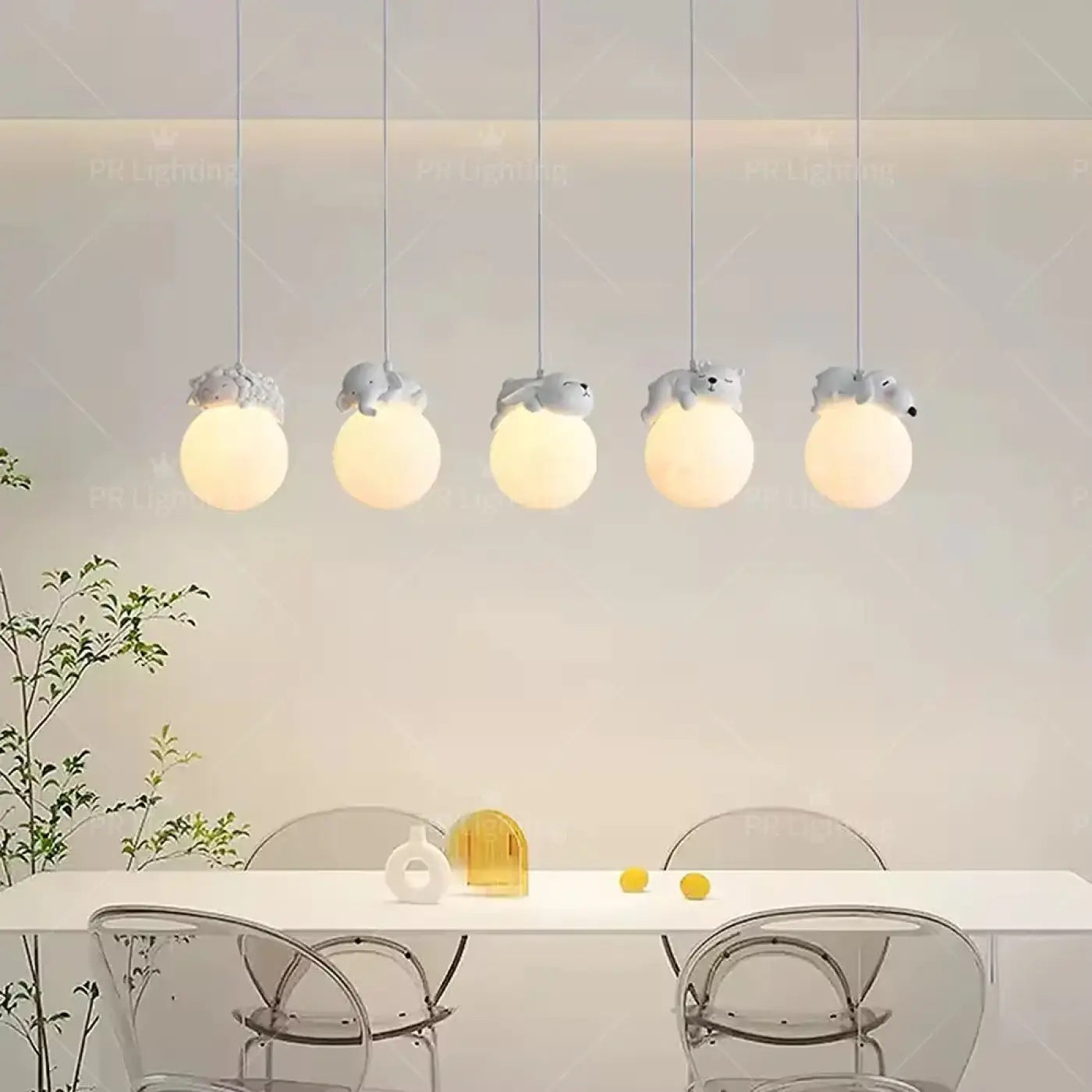 Suspension Animaux Polaires LED pour Chambre d'Enfant