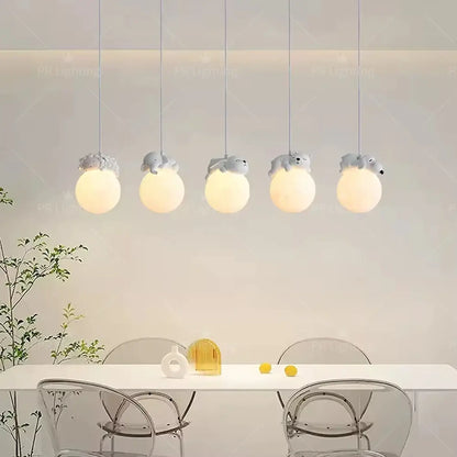 Suspension Animaux Polaires LED pour Chambre d'Enfant