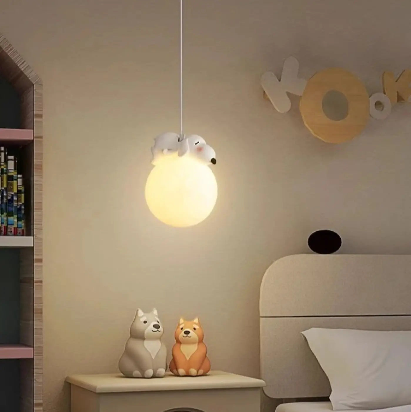 Suspension Animaux Polaires LED pour Chambre d'Enfant