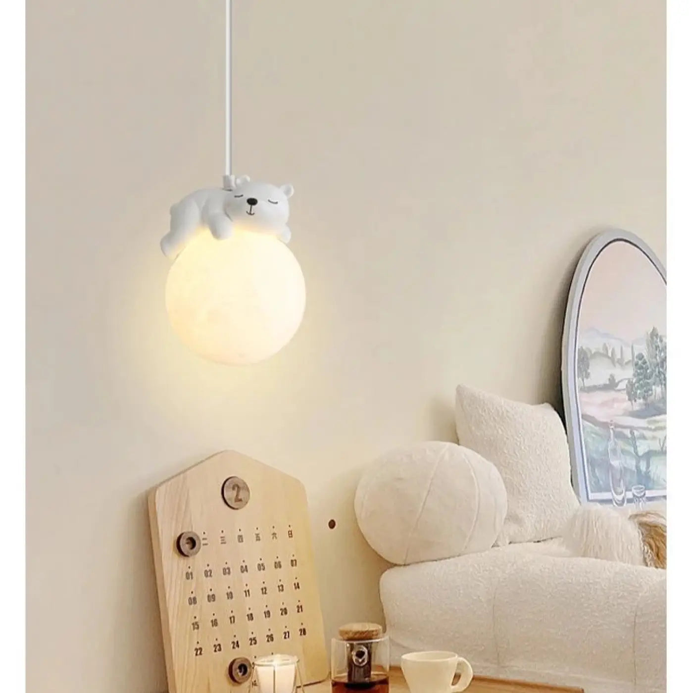 Suspension Animaux Polaires LED pour Chambre d'Enfant