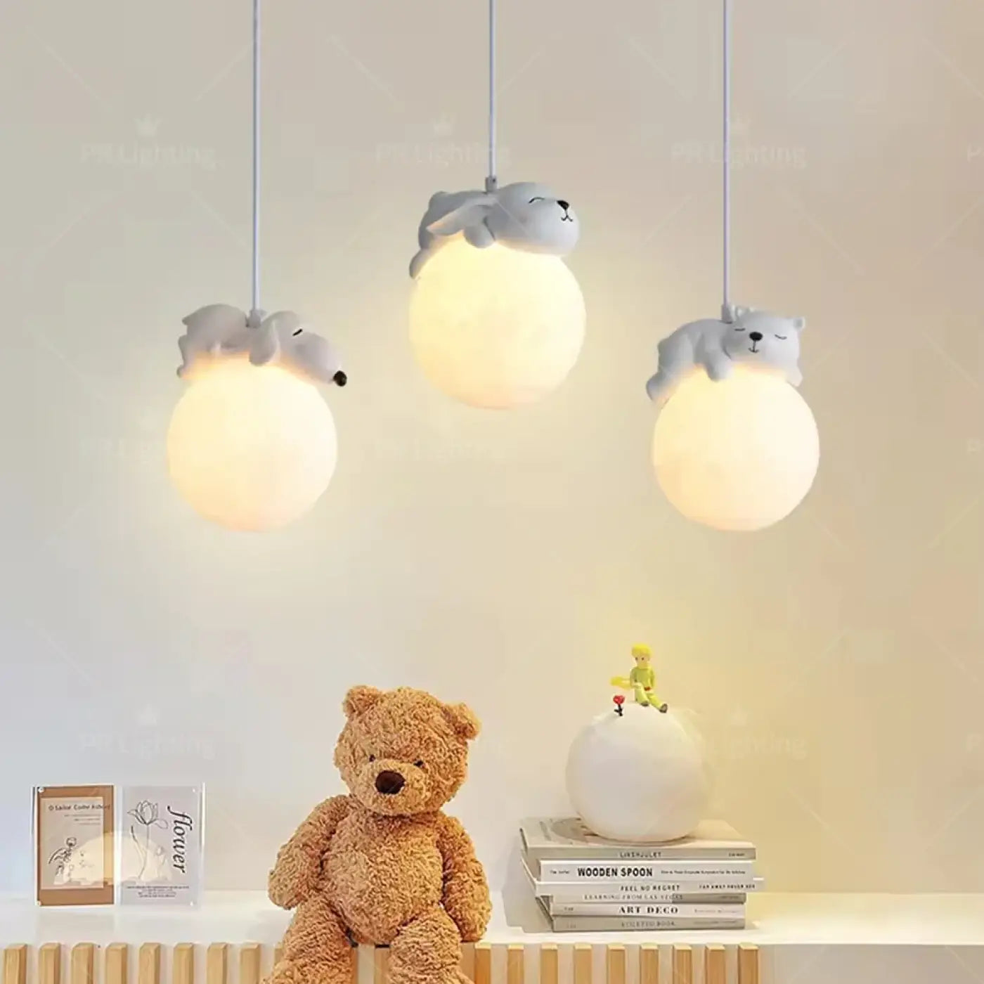 Suspension Animaux Polaires LED pour Chambre d'Enfant