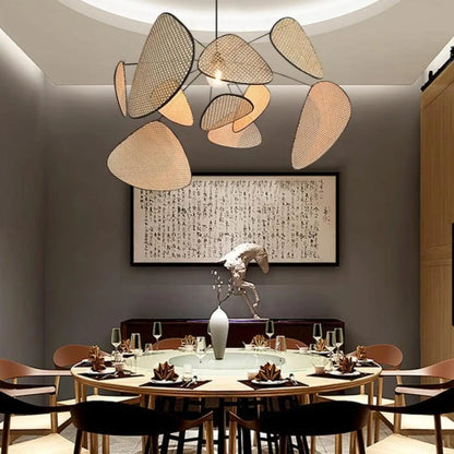 Suspension Luminaire Cannage Naturelle XXL