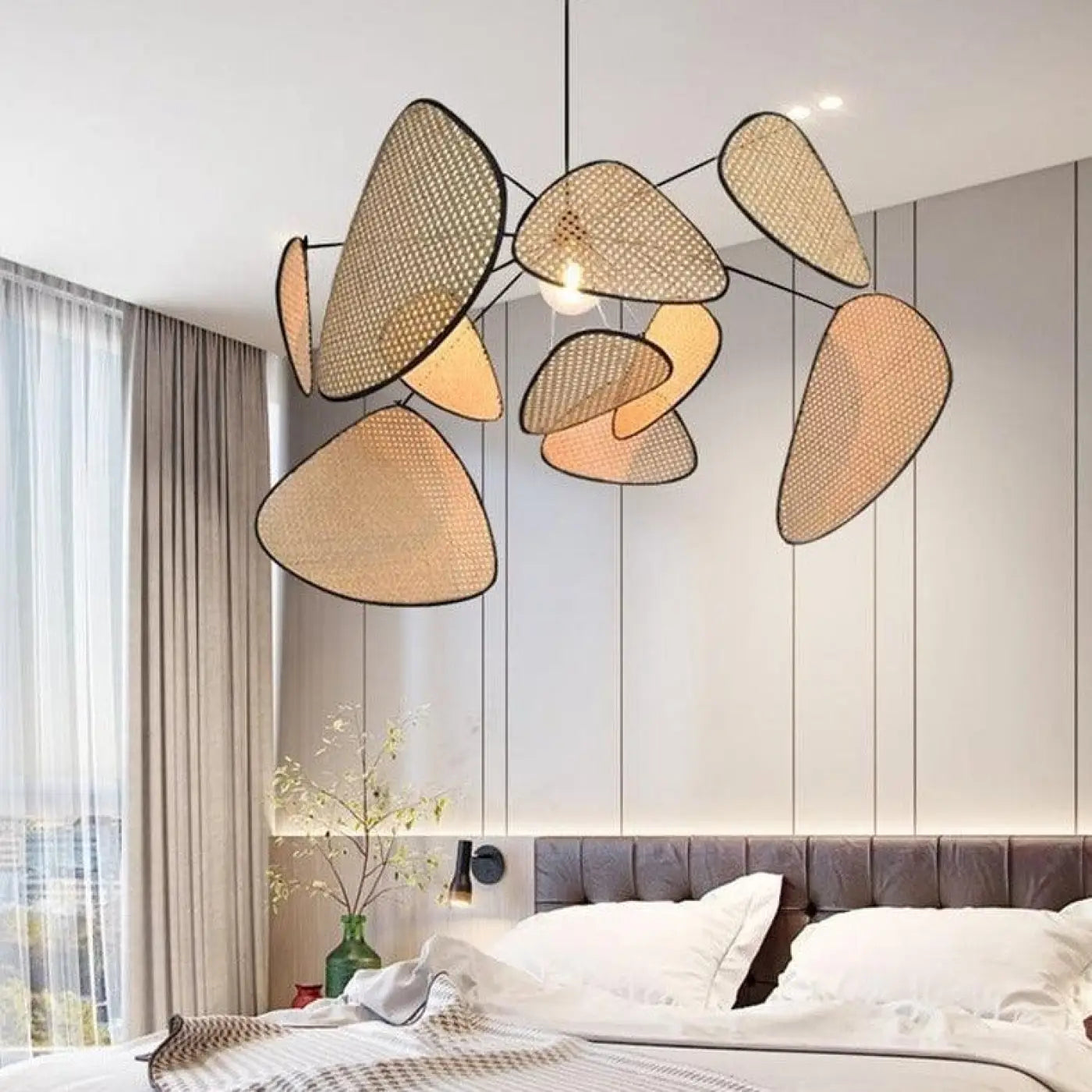 Suspension Luminaire Cannage Naturelle XXL