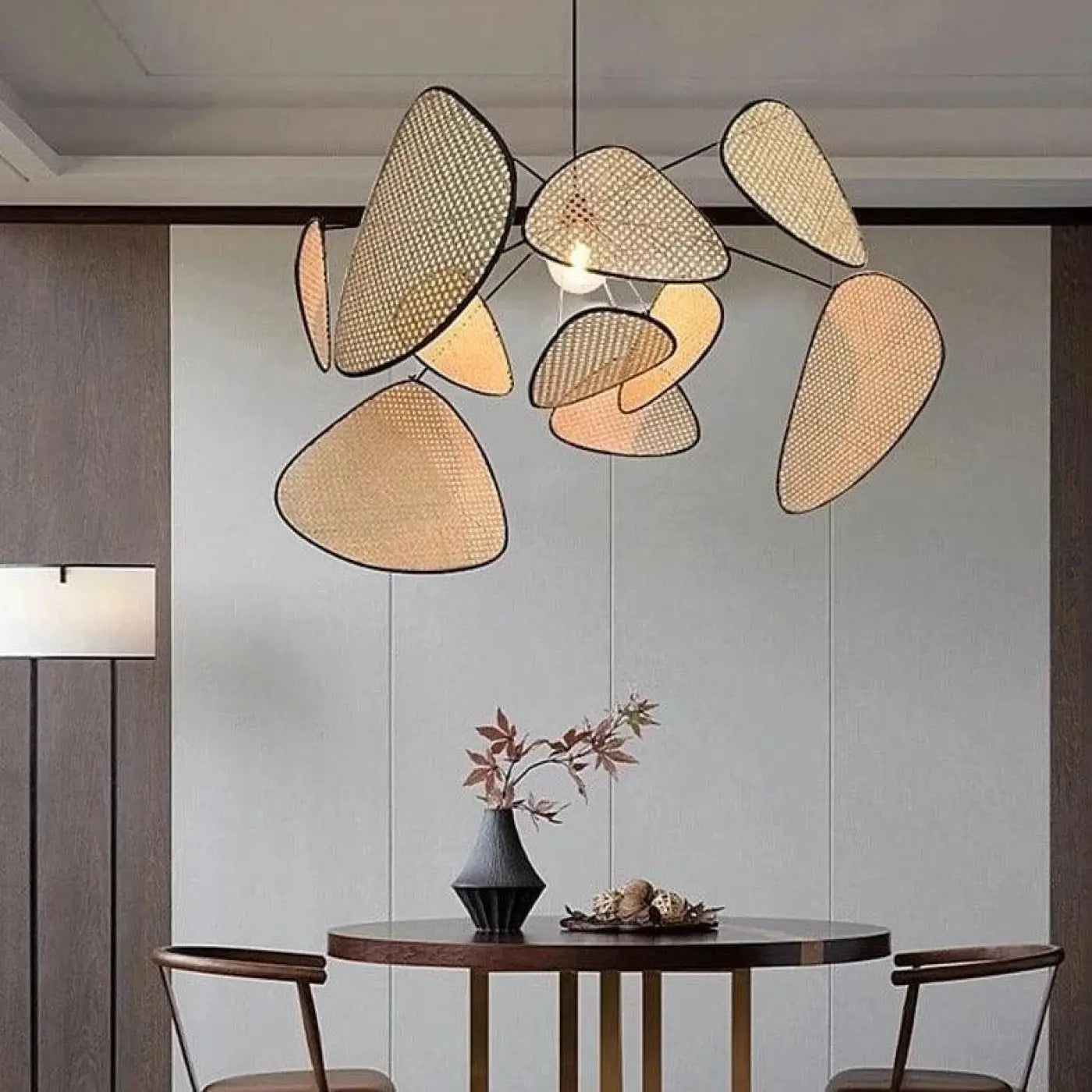 Suspension Luminaire Cannage Naturelle XXL
