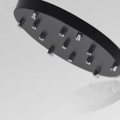 Suspension Luminaire Cascade Cylindres Noirs Design Moderne